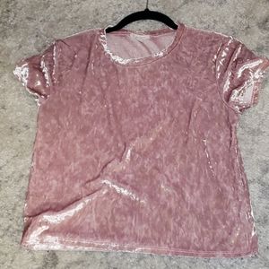 Velvet crop top (L but fits S)